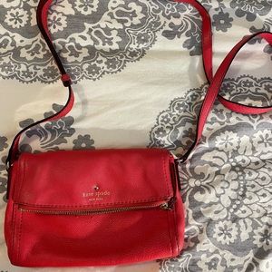 Kate Spade purse neon pink/red
